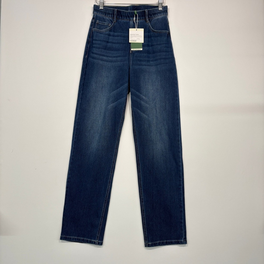 Halara Womens Flex Denim Pants S Blue High Waist Straight Leg Stretch 02780182